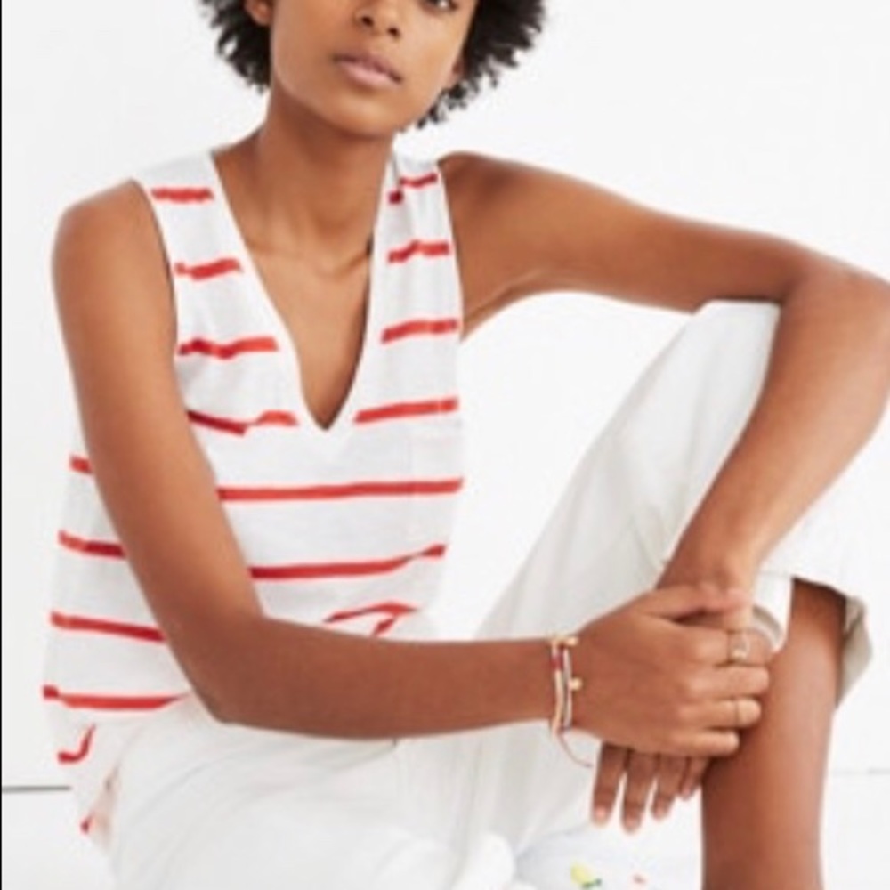 Madewell cotton pocket tank size XXS NWT